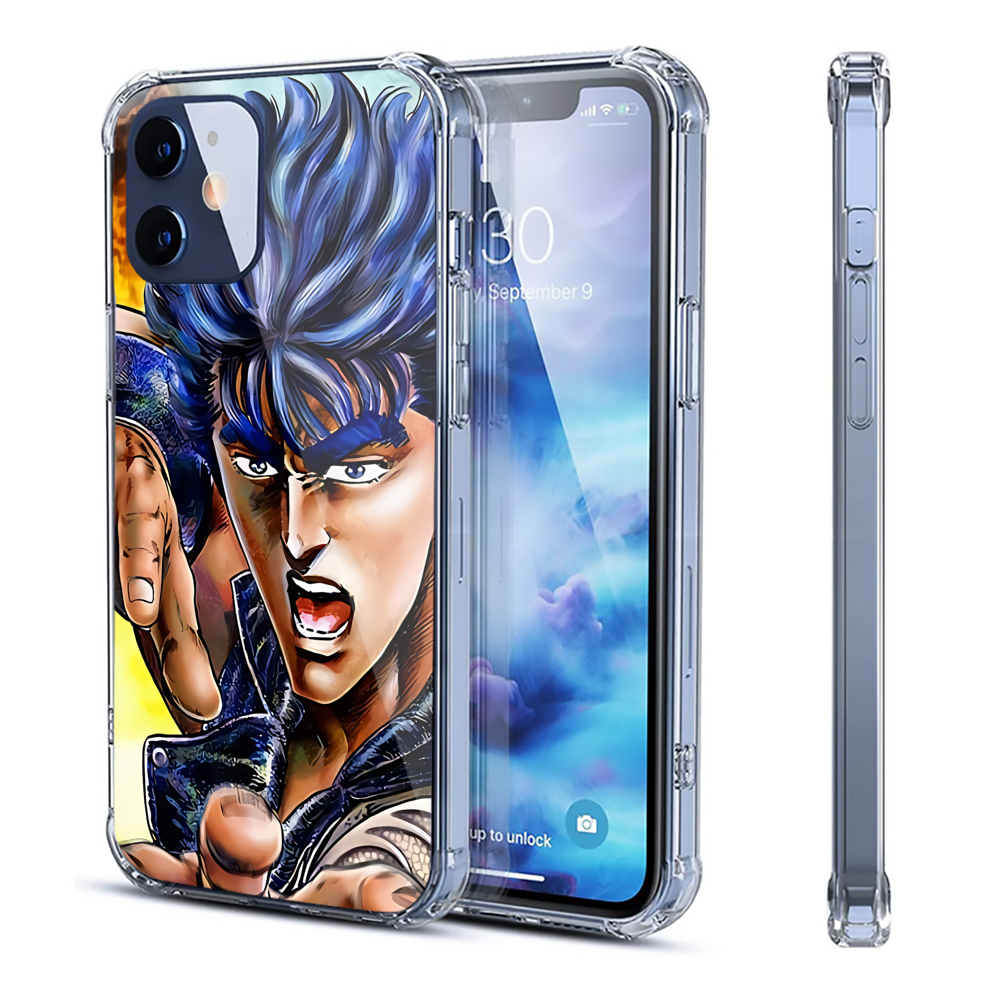 （画像用） 北斗の拳 Fist of the North Star 【iPhone 12シリーズ対応】透明スマホケース（クリアソフトケース）